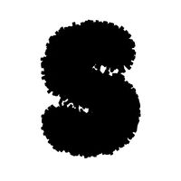 Glowing Fuzzy Letter S