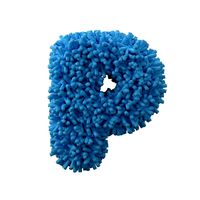 Glowing Fuzzy Letter P