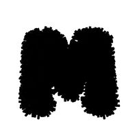 Glowing Fuzzy Letter M