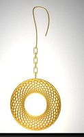 gold earrings modern oriental