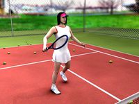 Sports Tennis Girl Model with Tennis Court