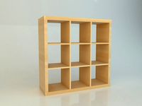 IKEA KALLAX 3x3 realistic measurements