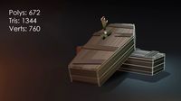 Halloween Coffin Low Poly
