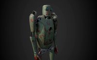 Sci-Fi Android Low-poly 3D model