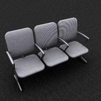 Pelican Salon Chairs - Triple Lt. Gray