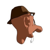 Cartoon Old Man Head