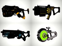 Futuristic Rifles 4 Pack