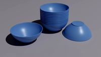 Bowl plastic soft blue