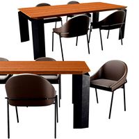 Izoard Chairs & Panta Rei Table By Ronda Design