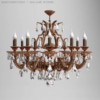 Milano semi flush mount Chandelier 3D Model