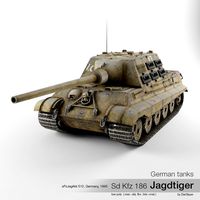 German tank Sd Kfz 186 Jagdtiger 'X7'