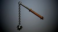 Medieval morgenstern with chain