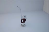 Wine Glass With A Straw