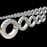 1/2-24 inch Pipe Flange Collection of 19 ANSI Class 900# Raised Face Slipon Flanges
