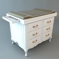 Baby Diaper Changing Dresser 3D Model