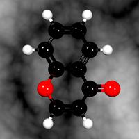 Chromone (C9H6O2) Molecule structure