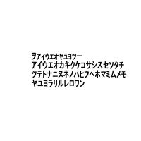 Katakana MS PGothic font CG CAD data