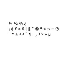 symbols2 Meiryo font CG CAD data