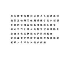 Chinese MS Mincho font set3 CG CAD data