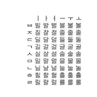 Korean alphabet set10 CG CAD data