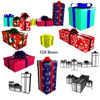 GiftBoxes 3D Model