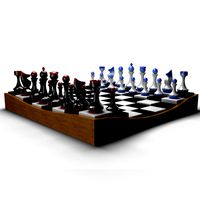Glass chess set