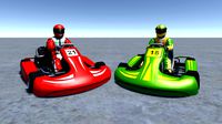 2 Low Poly Karts With Player Pack 8