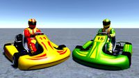 2 Low Poly Karts With Player Pack 6