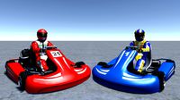 2 Low Poly Karts With Player Pack 2
