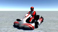 Low Poly Kart With Player - 10