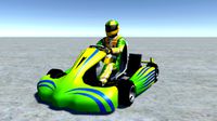 Low Poly Kart With Player - 7