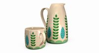 Ceramic vase with cup