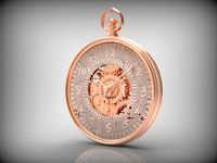 metallic pocket watch