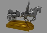 carriage silver statue
