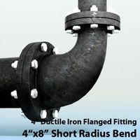 Pipes 4in x 8in Short Radius Reducing Bend