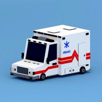 Cartoon Ambulance 3D model