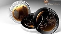 2 EURO COIN 3D Model