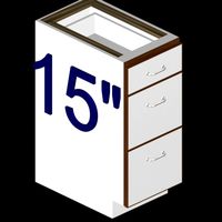 721-15- 15 inch 3-drawer Kitchen cabinet base unit