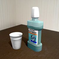 Mouthwash And Plastic Cup