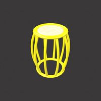 sidetable yellow lowpoly