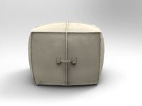 White Square pouf