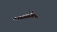 Flintlock gun low poly