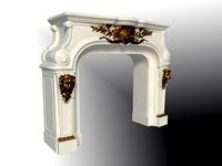 fireplace with lions