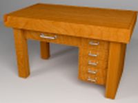 Download free Office and study desk 3D Model