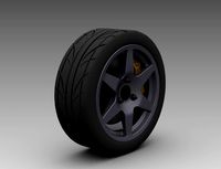 Wheel-Tire Front 3D CAD