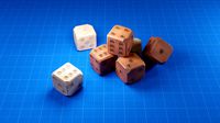 Stylised Old Bone and Wood Dice