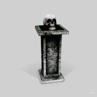 Skull Temple Pedestal - PBR VR / AR