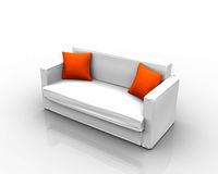 Sofa white with pillows