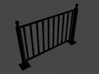 3D wrought iron railing #1