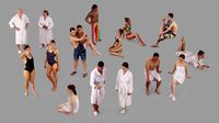 Resort Female and Male Peoples Collection 15 3D Character Pack